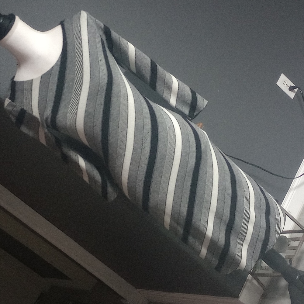 Ann Taylor Factory Monochrome Striped Dress